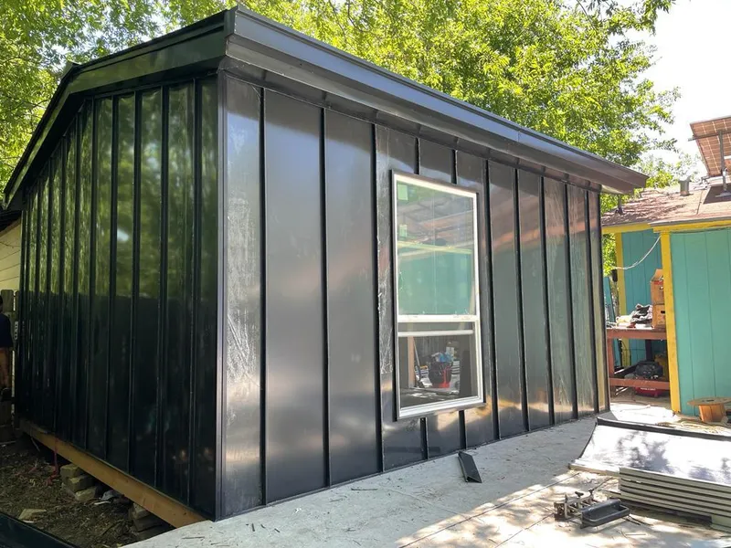 Black standing seam metal wall panels for Roof Inspection in Hillview